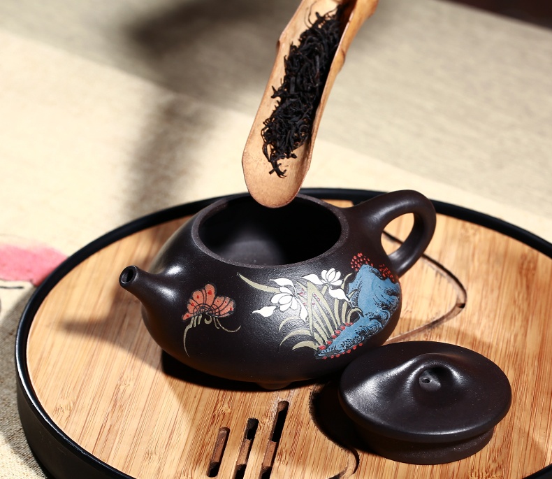 石瓢手工紫砂壺，精致典雅紫砂壺